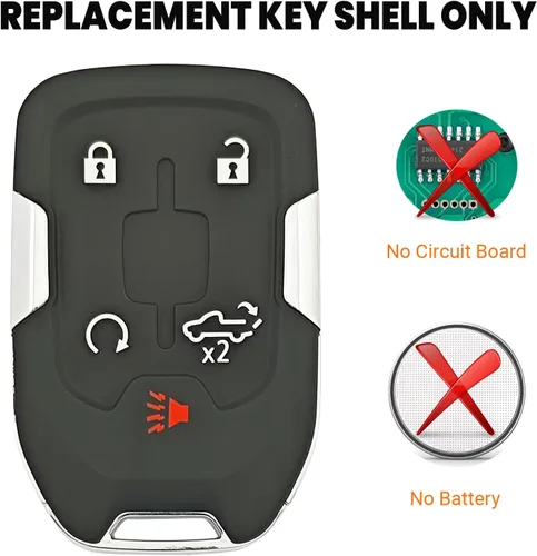 Miniatura 3 de Funda inteligente para llavero para Chevrolet Silverado 1500 2020 2019 1500 HD 3500 HD GMC Sierra 1500 2500 HD 3500 HD 3500 HD 5 botones HYQ1EA