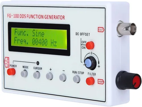 Miniatura 7 de Generador de funciones -FG-100 DDS Generador de funciones Seno Frecuencia 1HZ‑500KHz Contador Fuente de Señal Generador Medidor