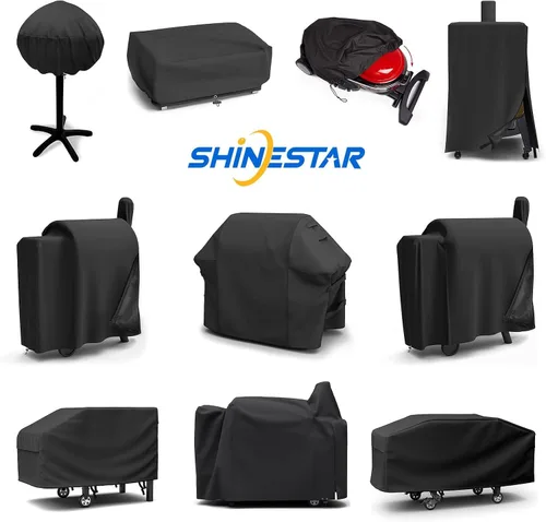 Miniatura 8 de SHINESTAR - Funda de parrilla para George Foreman, impermeable, 600D, resistente, para interiores y exteriores, cubierta de barbacoa redonda pequeña