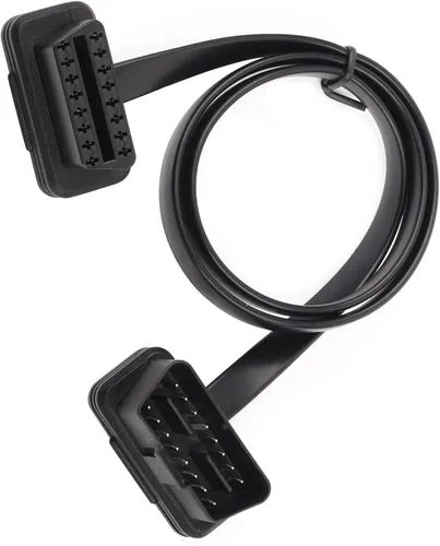 Miniatura 6 de Cable de extensión de 16 pines para automóvil, macho a hembra, adaptador de cable extensor de diagnóstico, OBD2 de 16 pines, ángulo