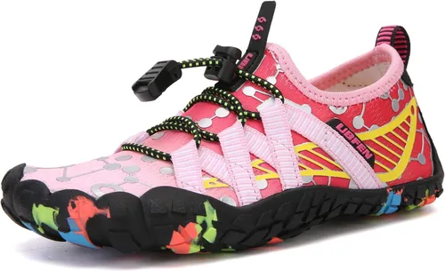 Miniatura 4 de UBFEN Zapatos de agua para niños y niñas, calcetines acuáticos descalzos, playa, deportes, natación, piscina, secado rápido, ligeros, niños pequeños