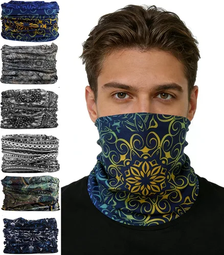 Miniatura 3 de KINREE 6 unidades de protección UV de verano multifunción diadema cuello polaina cabeza cabeza máscara máscara mágica bufanda bandana