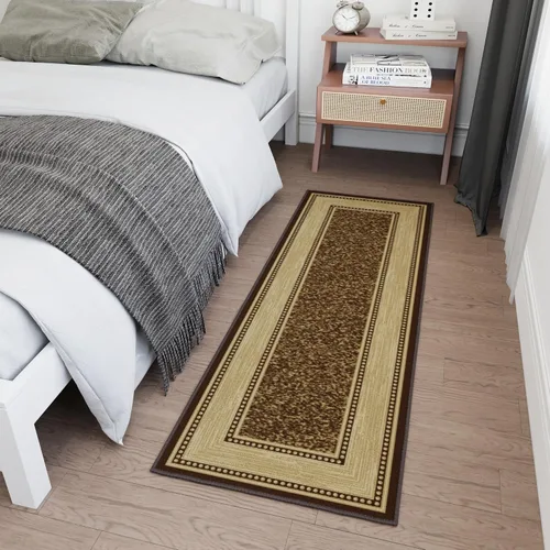 Miniatura 11 de Ottomanson Alfombra Corredor de Pasillo de 20" x 59" pulgadas, Alfombras de Área con Borde Antideslizante, Fácil de Limpiar, Alfombra Corredor
