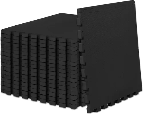 Miniatura 8 de ProsourceFit Tapete de Ejercicio Extra Grueso Tipo Rompecabezas de 1", Baldosas de Espuma EVA Entrelazadas para Protección, Suelo de Entrenamiento
