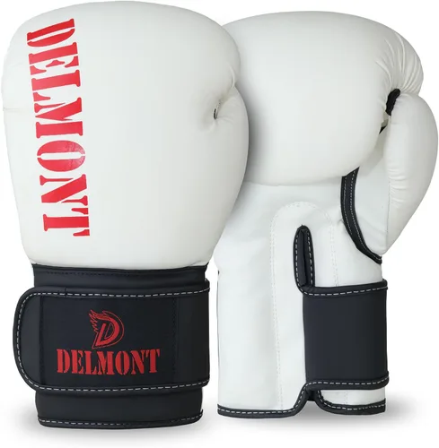 Miniatura 14 de Delmont Guantes de boxeo para hombres y mujeres – Bolsa pesada, guantes de kickboxing, sparring y entrenamiento con acolchado multicapa, soporte