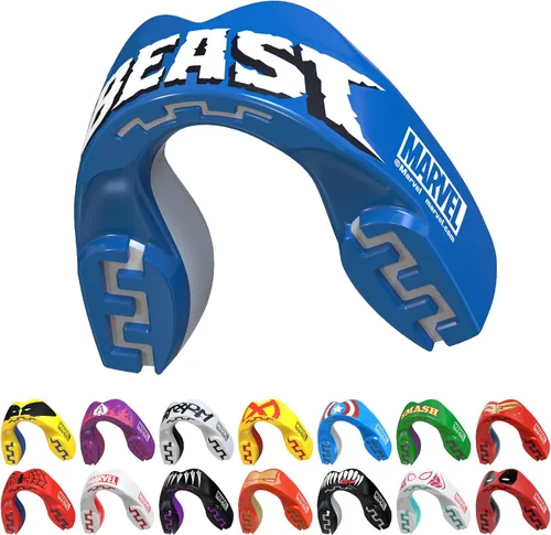Marvel Sport Mouth Guard, Dual Layer Mouthguard for Adults & Youth with Case (Beast, Junior (up to 11 Years))