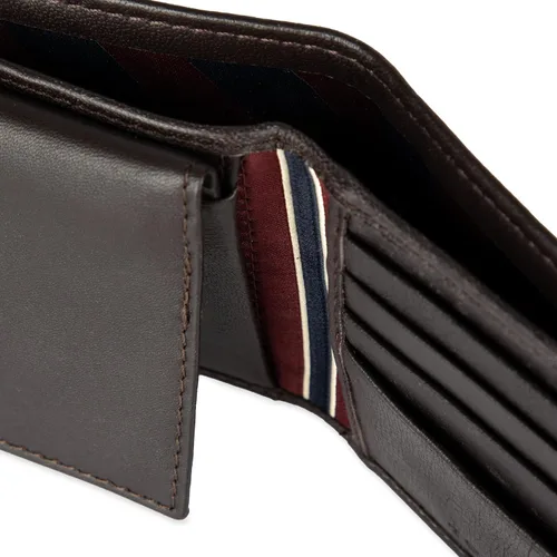 Miniatura 74 de Tommy Hilfiger Cartera de piel auténtica para hombre con ventana de identificación y múltiples ranuras para tarjetas