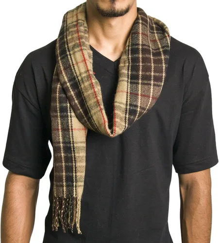 Miniatura 140 de Alpine Swiss Bufanda a cuadros para hombre, ultra suave, chal de invierno, cálido, ligero, para clima frío