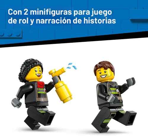 Miniatura 6 de Camión de Bomberos con Escalera de LEGO City - Juguetes de Camiones de Bomberos con 2 Minifiguras de Bomberos, Guía Digital para Niños y Niñas