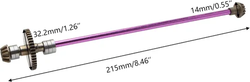 Miniatura 4 de Eje de transmisión de eje central principal de metal, piezas de repuesto mejoradas para 1:12 124019 124018 RC Accesorios de repuesto para automóviles