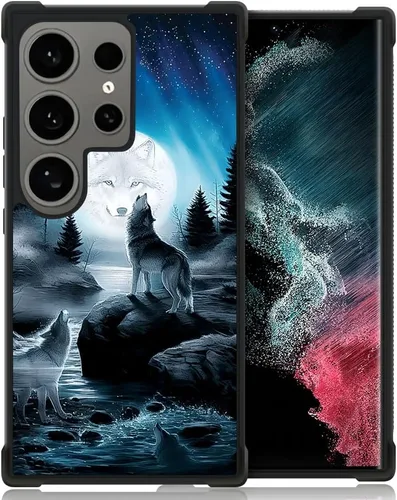 Miniatura 382 de CARLOCA Funda compatible con Samsung Galaxy S22 Ultra, diseño gráfico de Star Howling Wolfs Samsung Galaxy S22 Ultra, diseño gráfico, a prueba