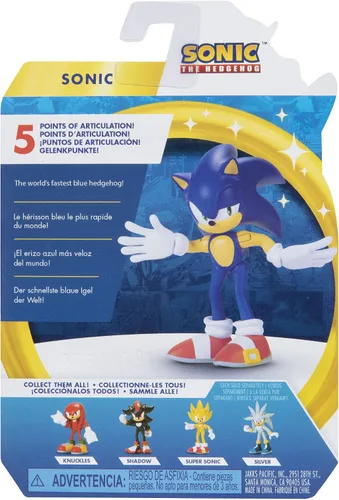 Miniatura 6 de Sonic The Hedgehog Figura de acción de 2.5 pulgadas, juguete coleccionable de Sonic moderno