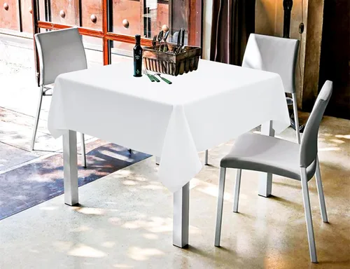 Miniatura 68 de Paquete de 10 manteles de poliéster de 60 x 102 pulgadas, manteles de poliéster beige para mesas rectangulares de 6 pies, resistentes a las manchas
