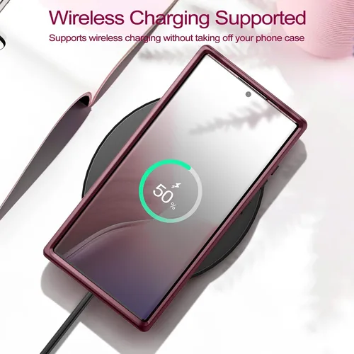 Miniatura 6 de WeLoveCase Funda para Samsung Galaxy S22 Ultra 5G, 3 en 1, cubierta de protección resistente de cuerpo completo, parachoques TPU híbrido a prueba