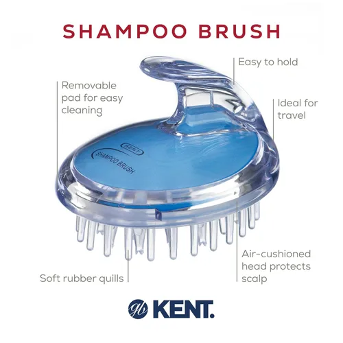 Miniatura 4 de Kent SH1 - Champú / acondicionador de 3 1/2 pulgadas, masaje del cuero cabelludo y cepillo para el crecimiento del cabello, 42 cerdas de goma suave