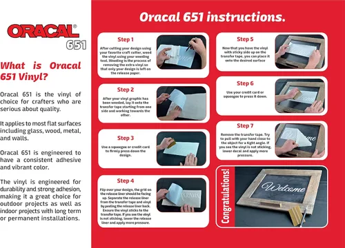 Miniatura 3 de Oracal 651 - Vinilo adhesivo negro para Cricut, Silhouette, Cameo, cortadores de manualidades, impresoras y calcomanías, hojas de 12 x 12 pulgadas