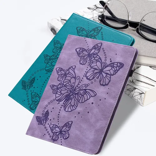Miniatura 5 de Funda para Amazon Kindle Fire Max 11 (13ª generación, versión 2023) de 11 pulgadas, piel sintética, con soporte de mariposa en relieve, con lápiz