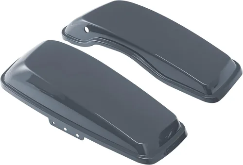 Miniatura 19 de TCT-MOTORPARTS Alforjas de mezclilla negra con tapas, bocina de 5 x 7 pulgadas, rejillas para Harley Street Glide Road King Road Glide Ultra Limited