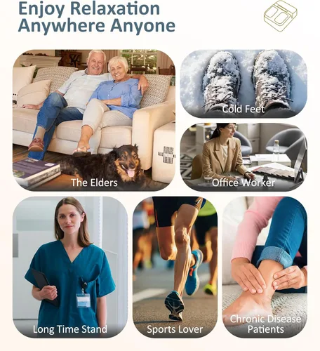 Miniatura 9 de MOUNTRAX Máquina Masajeador de Pies con Calor, Masajeador de Pies para Fascitis Plantar, Dolor de Neuropatía, Masajeador de Pies Shiatsu con Control