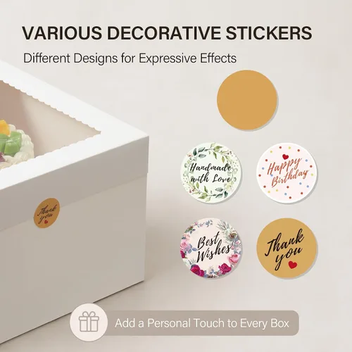 Miniatura 6 de Kootek 10 cajas para tartas, caja de pastel de 12 x 12 x 8 pulgadas de alto con ventana, cajas blancas de panadería, cajas grandes para hornear