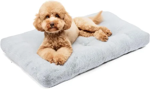Miniatura 9 de Amazon Basics Cama grande para perro para jaula, colchón grande lavable para perro para perrera, antideslizante, 42x28x4 pulgadas