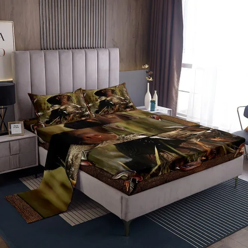 Miniatura 10 de Erosebridal Ropa de cama de 3 piezas de rosa roja, tamaño individual, sábana bajera y sábana encimera para mujeres y niñas, estampado de momentos