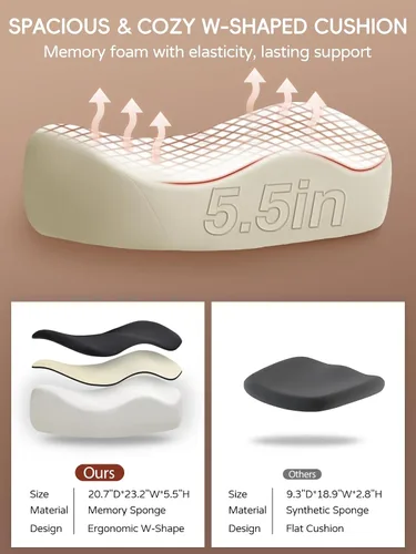 Miniatura 5 de Silla de oficina grande y alta de 700 libras, silla de escritorio ergonómica con cojín grueso de ancho, silla de oficina de malla ejecutiva