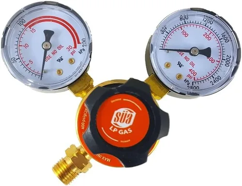 SÜA - Medidores de gas de soldadura con regulador de propano - CGA-510 - Conector trasero - Serie LDP - Revise todas las imágenes y lea la