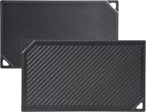 Miniatura 8 de GasSaf Plancha reversible de hierro fundido, sartén de doble cara perfecta para estufas y parrillas de gas, 10 x 10 pulgadas