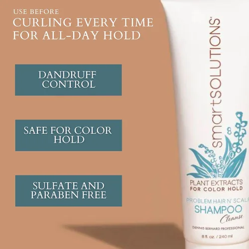 Miniatura 3 de smartSOLUTIONS Problem Hair N' Scalp Champú, 8 onzas, sin parabenos, protege el color, combate la caspa