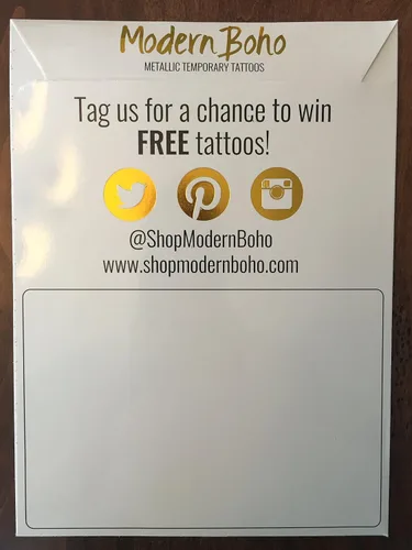 Miniatura 8 de 5 hojas de tatuajes metálicos de oro y plata flash de Modern Boho, enorme colección Colección Namaste