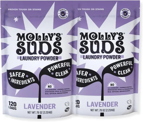 Miniatura 9 de Detergente Molly's Suds para ropa original en polvo Detergente en polvo para ropa limpia para pieles sensibles Ingredientes simples y efectivos