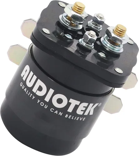 Miniatura 5 de Audiotek Relé de 200 amperios 12 V solenoide Relé de batería y relé blanco Rodgers de alta corriente relé de arranque de 4 pines SPST, ideal