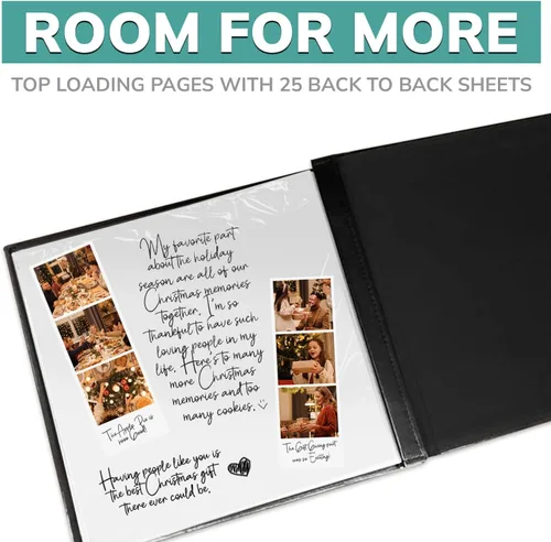 Miniatura 6 de Marcos para cabina de fotos – Álbum de cabina de fotos de 12 x 12 pulgadas, álbum encuadernado con poste de carga superior, 50 páginas