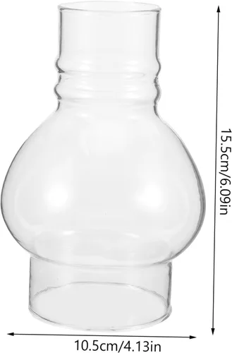 Miniatura 3 de Pantalla de lámpara de queroseno transparente Lámpara de aceite transparente de cristal de la chimenea de la lámpara de aceite de la pantalla