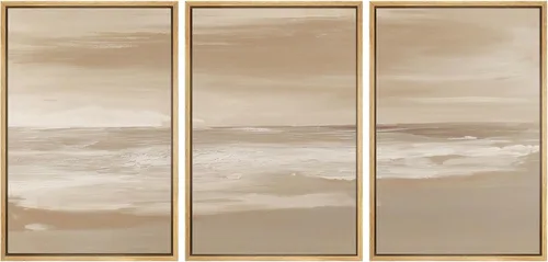 Miniatura 45 de SIGNWIN Lienzo enmarcado para pared, juego de arte tranquilo con reflejo de lago, acuarela, montaña y agua, ilustraciones modernas, arte abstracto