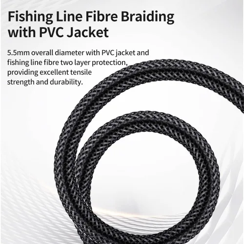 Miniatura 6 de Cable XLR de 3.3 pies/3.3 ft de micrófono de 3 pines hembra a macho, cable blindado equilibrado, trenzado de fibra con cable de micrófono de cobre
