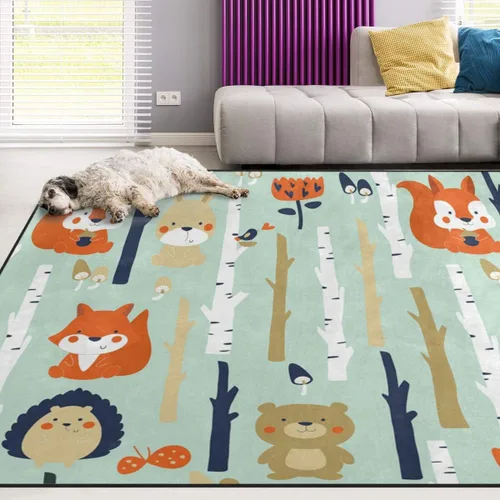 Miniatura 12 de Naanle Alfombra egipcia antideslizante para sala de estar, comedor, dormitorio, cocina, 1.7 x 2.6 pies (20 x 31 pulgadas / 19.7 x 31.5 in), alfombra