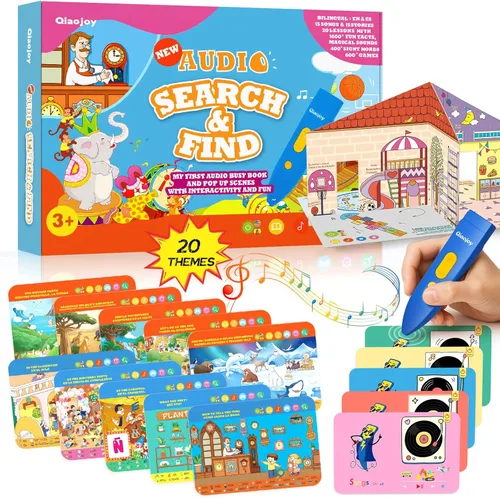 Miniatura 7 de Qiaojoy Mapa Interactivo Bilingüe para Niños Mapa Parlante de EE.UU. Mapa del Mundo para Niños Aprendizaje, Juguetes Juegos de Geografía Mapa