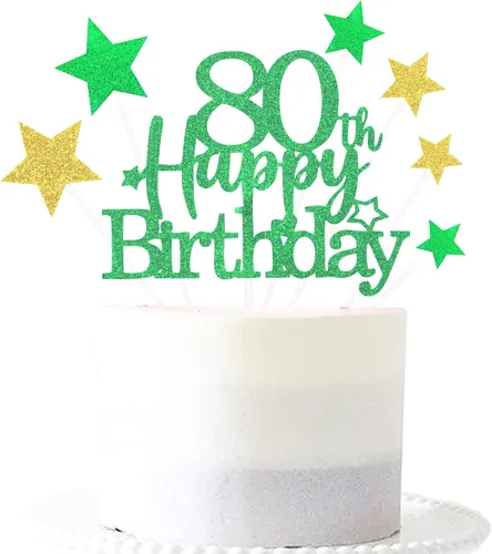 Miniatura 52 de Decoración brillante para tarta de primer cumpleaños feliz con estrella, adornos personalizados para tarta de 1 cumpleaños, decoraciones de fiesta
