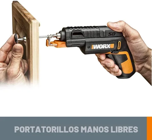 Miniatura 3 de Worx WX255L - Destornillador eléctrico de 4 V, juego de destornilladores eléctricos inalámbricos recargables con 6 brocas, soporte para tornillos