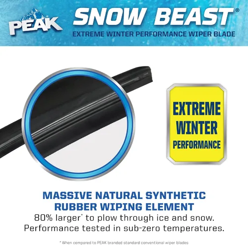 Miniatura 3 de PEAK Snow Beast Winter - Escobilla para limpiaparabrisas, 13 pulgadas