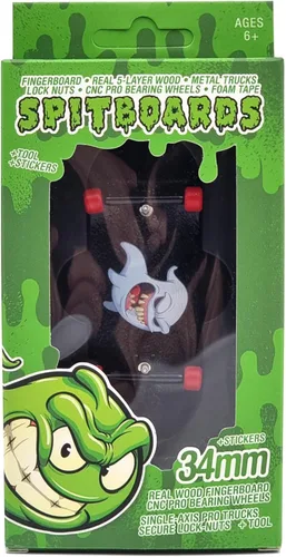 Miniatura 8 de SPITBOARDS® 34mm x 96mm Juego de Diapasón Pro (Completo) Cubierta de Madera Real Camiones Pro con Tuercas de Bloqueo y Bujes Pro Ruedas Pro