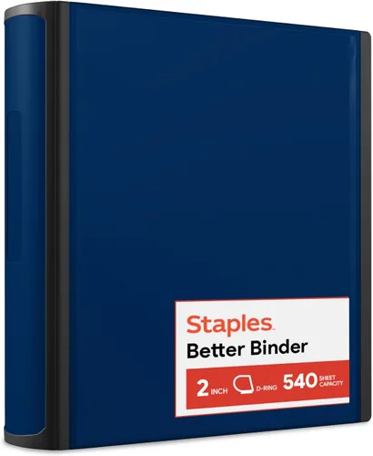 Miniatura 35 de Carpetas Better View de 1-1/2 pulgadas de STAPLES con anillos en D (blanco)