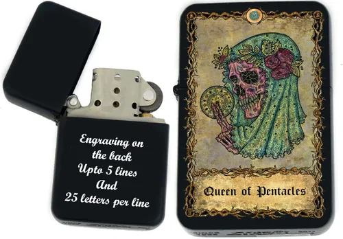 Miniatura 18 de Tarjeta de tarot personalizada, mazo de tarot de huesos eternos mayores, tarjetas coloridas, regalos coleccionables únicos, encendedores a prueba