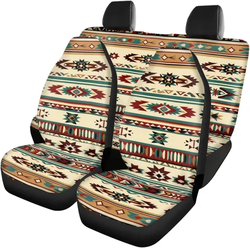 Miniatura 13 de Howilath 250 USA Anniversary - Juego de 4 fundas de asiento de automóvil de ajuste universal para asientos delanteros y traseros para uso en todas