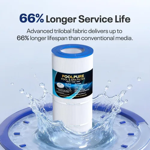 Miniatura 5 de POOLPURE Filtro de piscina PLF100A reemplaza a Pentair CC100, CCRP100, PAP100, PAP100-4, Ultral-C3, Unicel C-9410, R173215, Filbur FC-0686
