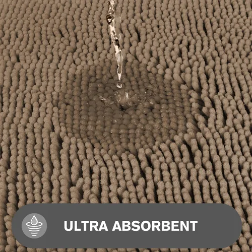 Miniatura 159 de Alfombra de baño pequeña de 12 x 18 pulgadas, lavable y absorbente, antideslizante, alfombra de baño de felpilla gruesa y suave para baño, ducha