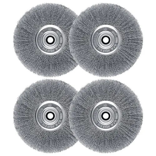 Miniatura 12 de ZORUNNA cepillo de alambre de 8 pulgadas para amoladora de banco - cepillo de alambre rizado fino con eje de 1/2" y 5/8
