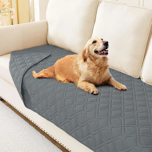 Miniatura 142 de hyha Manta impermeable para perros, manta reversible para cama de mascotas, funda suave para sofá/sillón lavable para perros, fundas impermeables